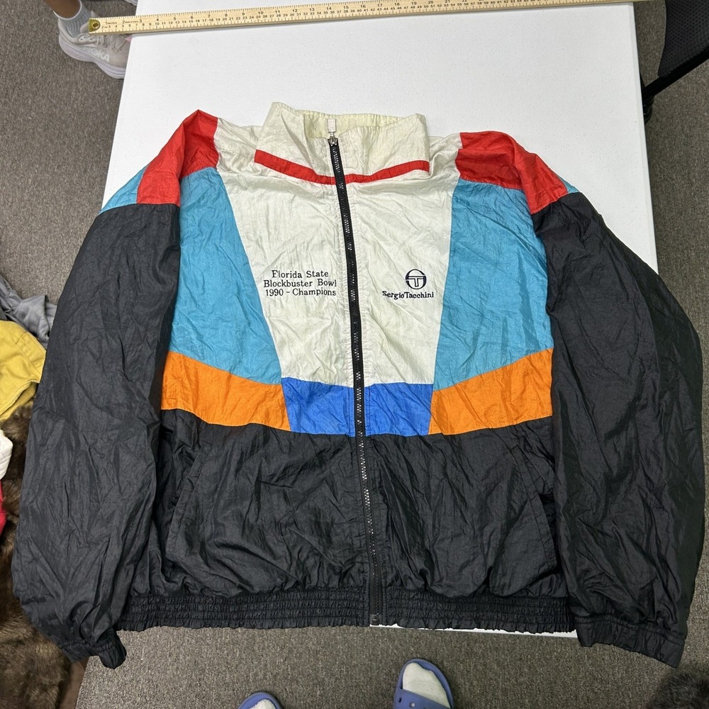 Sergio Tacchini Windbreaker Mens 2X Multicolor Florida State 1990 Champions H1